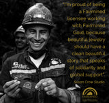 Photo of a miner at a certified Fairmined gold mine.