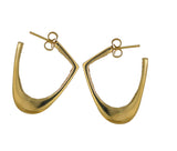 Modern Story Post Hoop Earrings