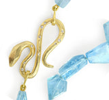 Award Winning 18kt Fairmined Yellow Gold, Aquamarine and Diamond Necklace