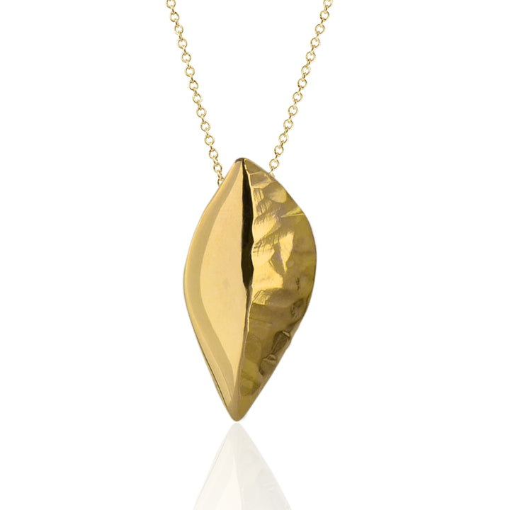 18k Gold-Plated Pendant Necklace with Olive Leaves and Pearl - Pearly  Victory | NOVICA