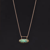 Wave Pendant in Turquoise and 18kt Yellow Gold